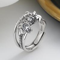 925 Sterling Silver Finger Rings Antique finish fashion jewelry & Unisex nickel lead & cadmium free 10mm Sold By PC