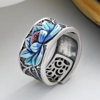 Sterling Silver Nakit Finger Ring, 925 Sterling Silver, modni nakit & različitih stilova za izbor & za žene & epoksi naljepnica, nikal, olovo i kadmij besplatno, 11mm, Prodano By PC