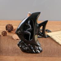 Backflow Incense Burner Porcelain Fish handmade for home and office & durable Sold By PC