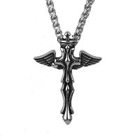 Titanium Steel Necklace, polished, vintage & different styles for choice & for man, 54.80x38mm, Length:60 cm, Sold By PC