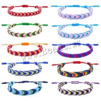 Chain Woven Bracelets Polyester Cord handmade Bohemian style & Unisex & adjustable Length Approx 15-27 cm Sold By PC