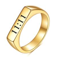 Titantium Steel δάχτυλο του δακτυλίου, Titanium Steel, επιχρυσωμένο, κοσμήματα μόδας & για τη γυναίκα, περισσότερα χρώματα για την επιλογή, 4mm, Sold Με PC