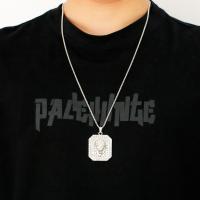Zinc Alloy smykker halskæde, Lion, forgyldt, mode smykker & med rhinestone, sølv, nikkel, bly & cadmium fri, 44x34mm, Længde 70 cm, Solgt af PC