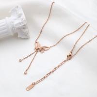 Stainless Steel Jewelry Necklace, 304 Stainless Steel, with 5CM extender chain, Butterfly, plated, fashion jewelry & for woman, rose gold color, nickel, lead & cadmium free, Length:Approx 40 cm, Sold By PC