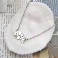 Stainless Steel Jewelry Necklace, 304 Stainless Steel, with 10CM extender chain, Leaf, polished, fashion jewelry & for woman, nickel, lead & cadmium free, Length:Approx 46 cm, Sold By PC