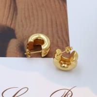 Stainless Steel Stud Earrings 304 Stainless Steel plated fashion jewelry & for woman gold nickel lead & cadmium free Sold By Pair