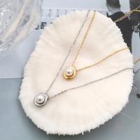 Stainless Steel Jewelry Necklace 304 Stainless Steel with Plastic Pearl with 5CM extender chain plated fashion jewelry & for woman nickel lead & cadmium free Length Approx 39 cm Sold By PC