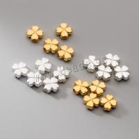 925 Sterling Silver Beads, Four Leaf Clover, plated, DIY, more colors for choice, 9x3.70mm, Hole:Approx 2.8mm, Sold By PC