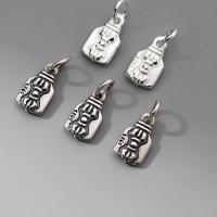 925 Sterling Silver Pendant, Antique finish, DIY, more colors for choice, 12x6.50x2.50mm, Sold By PC