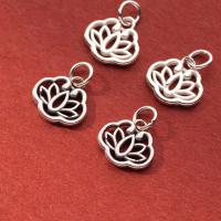 925 Sterling Silver Pendant, Flower, Antique finish, DIY, more colors for choice, 12x12.50x1.50mm, Sold By PC