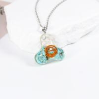 Resin Necklace, with Natural Stone & Tibetan Style, different styles for choice & epoxy gel, Approx 12PCs/Lot, Sold By Lot