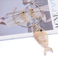Zinc Alloy Jewelry Set Fish plated fashion jewelry & for woman & hollow Sold By PC