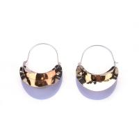Zinc Alloy Drop Earring, Maan, plated, mode sieraden & voor vrouw, meer kleuren voor de keuze, 49x67mm, Verkocht door pair
