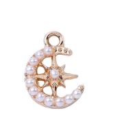 Zinc Alloy Rhinestone Pendants with Plastic Pearl KC gold color plated DIY & with rhinestone 8-27mm Sold By PC