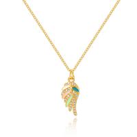 Cubic Zircon Micro Pave Brass Necklace 18K gold plated fashion jewelry & micro pave cubic zirconia & for woman nickel lead & cadmium free Length Approx 45 cm Sold By PC