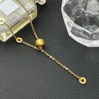 Titanium Steel Necklace, with 5cm extender chain, stoving varnish, fashion jewelry & for woman, golden, nickel, lead & cadmium free, Length:Approx 45 cm, Sold By PC