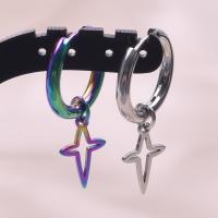 Huggie obruč Drop náušnice, 304 Stainless Steel, módní šperky & pro ženy & dutý, více barev na výběr, 15x9mm, Prodáno By Pair