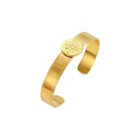 Titan Edelstahl Armband, Titanstahl, flache Runde, Modeschmuck & für Frau, goldfarben, frei von Nickel, Blei & Kadmium, 11mm, Innendurchmesser:ca. 58mm, verkauft von PC