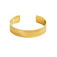 Bracelet d'acier titane, bijoux de mode & pour femme, doré, protéger l'environnement, sans nickel, plomb et cadmium, Diamètre intérieur:Environ 58mm, Vendu par PC