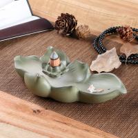 Backflow Incense Burner, Porcelain, handmade, for home and office & durable & multifunctional, more colors for choice, 190x85x45mm, Sold By PC