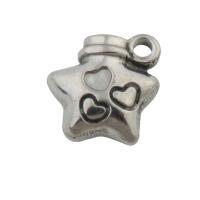 Stainless Steel Pendants, 304 Stainless Steel, Star, fashion jewelry & for woman, original color, 11.50x11x5mm, Hole:Approx 2mm, Sold By PC