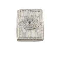 Evil Eye Pendler, 304 rustfrit stål, mode smykker, oprindelige farve, 18x14x2.50mm, Solgt af PC