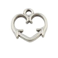 Stainless Steel Heart Pendants 304 Stainless Steel fashion jewelry & Unisex original color Approx 2mm Sold By PC