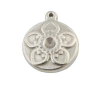304 Stainless Steel Pendant, fashion jewelry & Unisex, original color, 19.50x16x4mm, Hole:Approx 1mm, Sold By PC