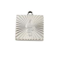 304 Stainless Steel Pendant, fashion jewelry & Unisex, original color, 22x18.50x2mm, Hole:Approx 2.5mm, Sold By PC