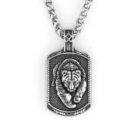 Titan stål halsband, polerad, mode smycken & olika stilar för val & för människan, 46x24mm, Längd 60 cm, Säljs av PC
