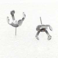 Stainless Steel Earring Stud Component, 316L Stainless Steel, DIY & different size for choice, original color, Sold By PC