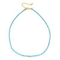 Seedbead Halskette, mit Zinklegierung, Stern, goldfarben plattiert, Bohemian-Stil & für Frau, keine, Länge:ca. 45 cm, verkauft von PC
