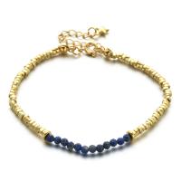 Natural Stone Bracelet with Zinc Alloy with 5cm extender chain gold color plated Bohemian style & for woman Length Approx 16 cm Sold By PC