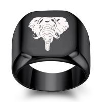 Titan Edelstahl Ringe, Titanstahl, plattiert, Modeschmuck & für den Menschen, keine, frei von Nickel, Blei & Kadmium, 17x21mm, verkauft von PC