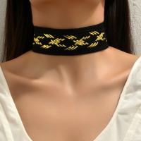 Fashion Choker Necklace, Nylon, with 8CM extender chain, fashion jewelry & for woman, black and brown, Length:Approx 28 cm, Sold By PC