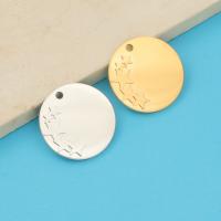Titanium Steel Pendants Round plated fashion jewelry & DIY Approx 1.8mmmm Sold By PC