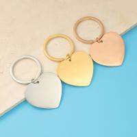 титан застежка для ключей, Сердце, Другое покрытие, ювелирные изделия моды & DIY, Много цветов для выбора, продается PC