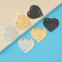 Titanium Steel Pendants Heart plated fashion jewelry & detachable & DIY Approx 3mm Sold By PC