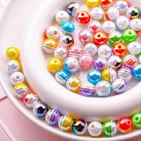 Plated Acrylic Beads, Round, DIY, more colors for choice, 14mm, 10PCs/Bag, Sold By Bag