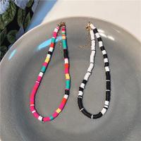 Mode halsband smycken, Polymer Clay, med 7CM extender kedja, handgjord, mode smycken & för kvinna, fler färger för val, Längd Ca 38 cm, Säljs av PC