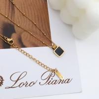 Stainless Steel Jewelry Necklace 304 Stainless Steel with Acrylic with 5CM extender chain plated fashion jewelry & for woman gold Length Approx 39 cm Sold By PC