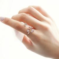 Zinc Alloy Finger Ring plated micro pave rhinestone & for woman Sold By PC