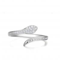 Zinc Alloy Finger Ring plated Unisex & micro pave rhinestone silver color Sold By PC