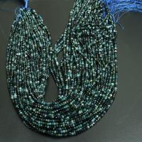 Grânulos de gemstone jóias, turmalina, DIY, azul, 2x3mm, vendido para Aprox 16 inchaltura Strand
