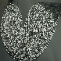 Natural Grey Quartz Beads Black Rutilated Quartz DIY Sold Per Approx 16 Inch Strand