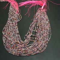 Grânulos de gemstone jóias, Rubi, with Safira, DIY, 2mm, vendido para Aprox 16 inchaltura Strand