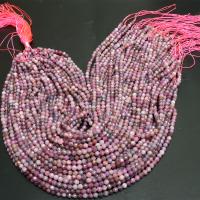 Grânulos de gemstone jóias, Rubelita, DIY, 5mm, vendido para Aprox 16 inchaltura Strand