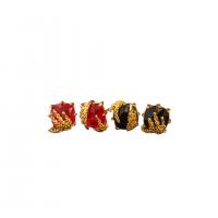 النحاس القرط مربط, مع مكعب زركونيا, لون الذهب مطلي, خمر & مجوهرات الموضة & للمرأة, المزيد من الألوان للاختيار, النيكل والرصاص والكادميوم الحرة, 15x15mm, تباع بواسطة زوج