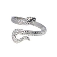 Titanium Steel Finger Ring, Snake, Antique finish, vintage & fashion jewelry & for woman, original color, nickel, lead & cadmium free, Inner Diameter:Approx 17mm, Sold By PC