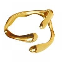 Ring Finger Titantium stali, biżuteria moda & dla kobiety, złoty, bez zawartości niklu, ołowiu i kadmu, średnica wewnętrzna:około 18mm, sprzedane przez PC